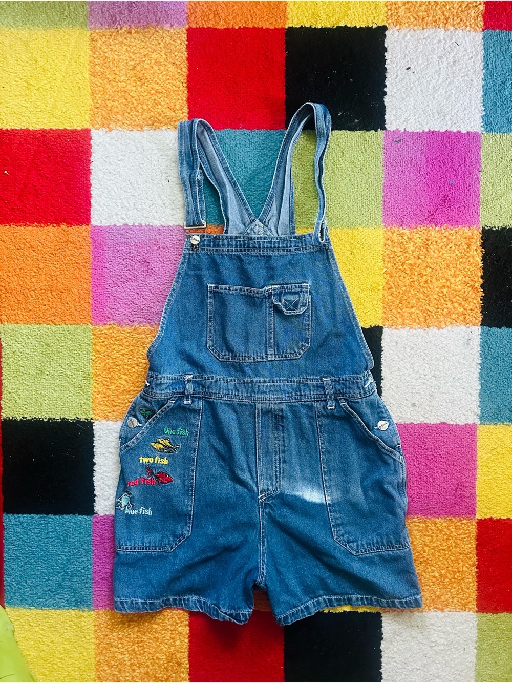 Vintage Dr Suess Overall Shorts